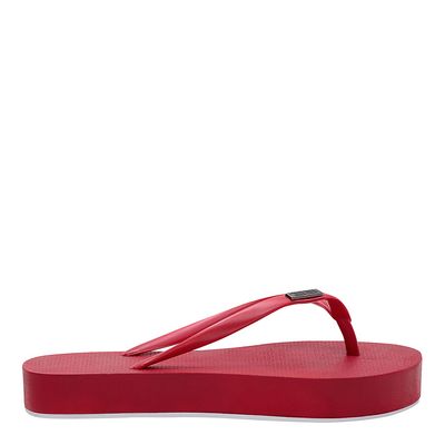 Flip Flop Emborrachado Sola Alta Vermelho