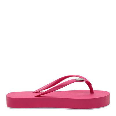 Flip Flop Emborrachado Sola Alta Rosa