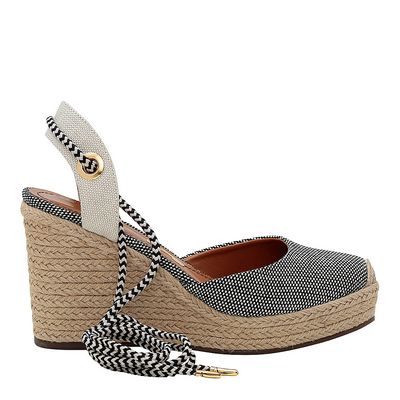 Espadrille Tecido Tramado Preto