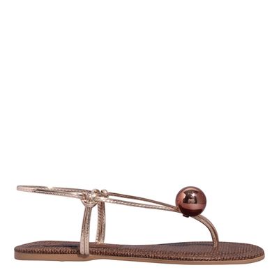 Rasteira Metalizada Cobre