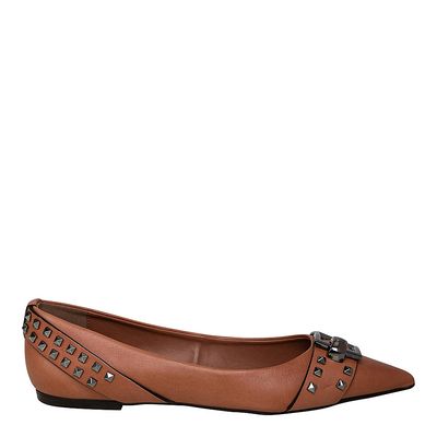 Sapatilha Bico Fino Studs Marrom