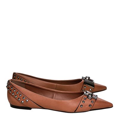 Sapatilha Bico Fino Studs Marrom