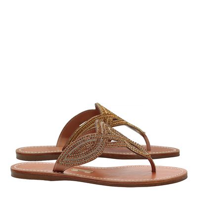 Rasteira New Couro Pelica Soft Terracota