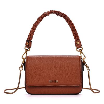 Bolsa Baguete Floater Alça Trança Marrom