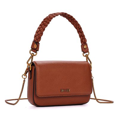 Bolsa Baguete Floater Alça Trança Marrom