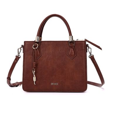 Bolsa Tote Rustica Alça Dupla Marrom