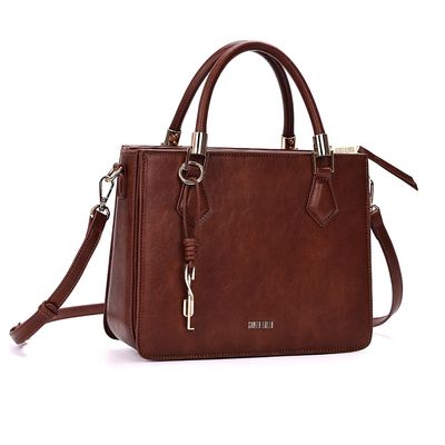 Bolsa Tote Rustica Alça Dupla Marrom