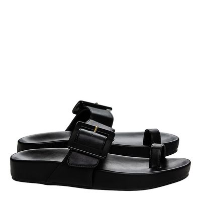 Rasteira new couro pelica soft preto