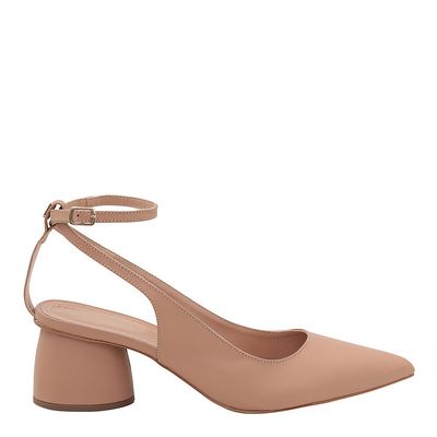 Scarpin Napa Confort Bege Amendoa