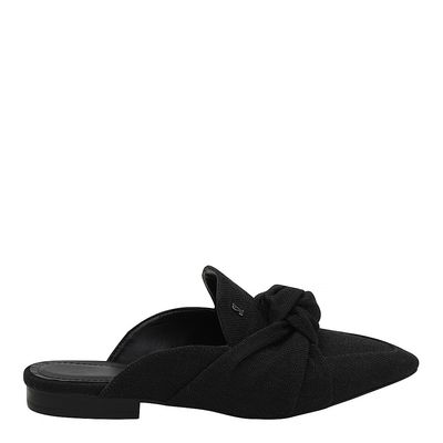 Mule Linho Gaudi Preto