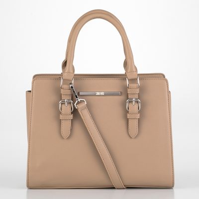 Bolsa Estruturada Fivela Bege