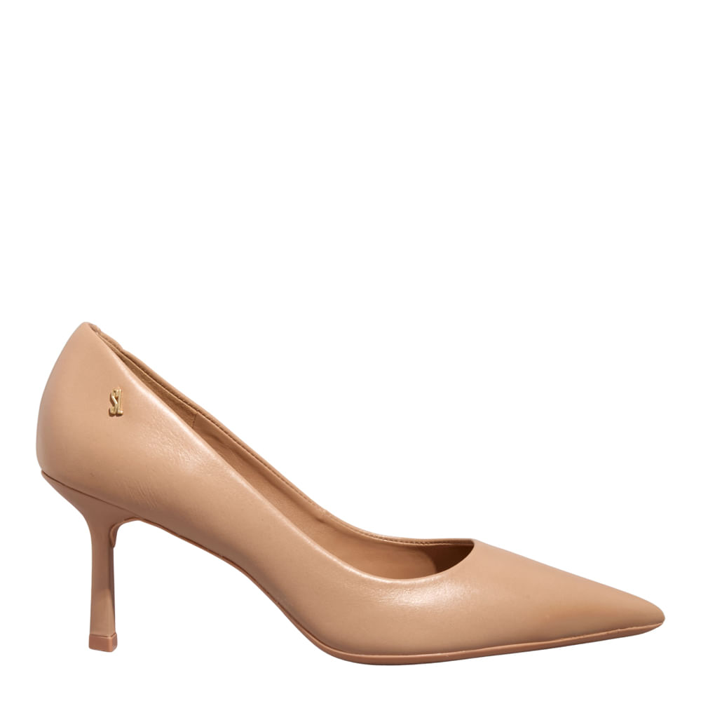 Scarpin Couro Pelica Soft Mocha - Santa Lolla
