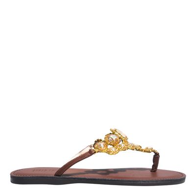 Rasteira Napa Soft Marrrom Pedraria