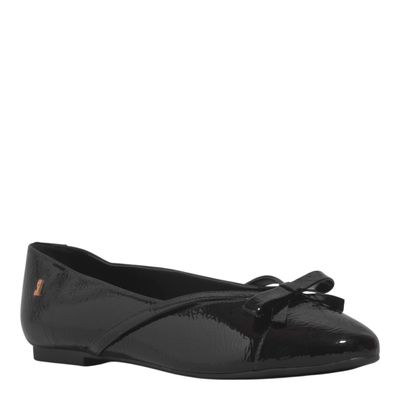 Sapatilha Verniz Show Preto Laço