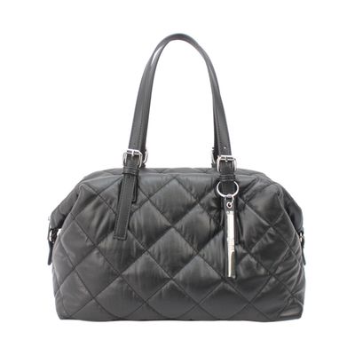 Bolsa Grande Nylon Matelassê Preta