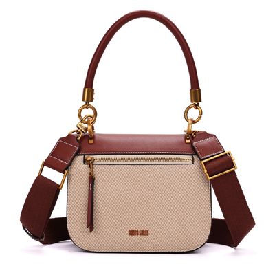 Bolsa Média Canvas Marfim Alça Dupla