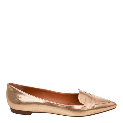 Sapatilha Bico Fino Metal Color Dourado