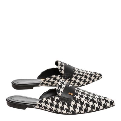 Mule Pied Poule Preto e Branco