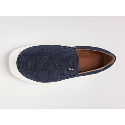 Tênis Slip On Plataforma Jeans
