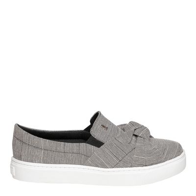 Tênis Slip On Benin Listras Preto e Branco
