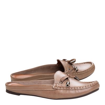 Mule Mocassim Couro Laço Sl Fendi