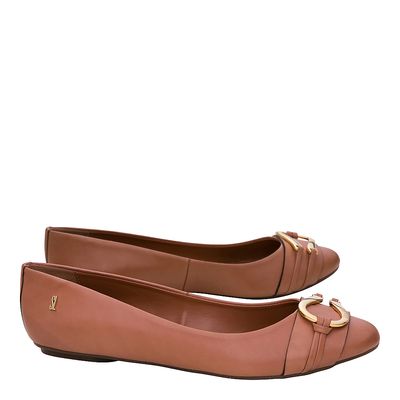 Sapatilha Confort Fivela Terracota