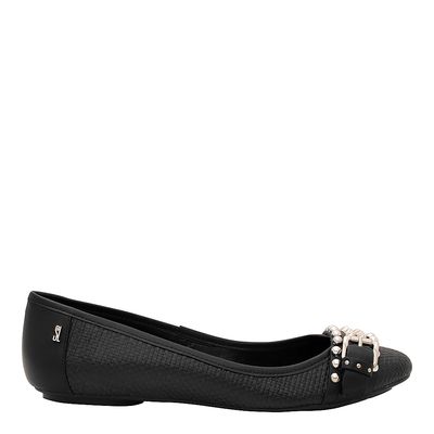 Sapatilha Palha Rebite Preto
