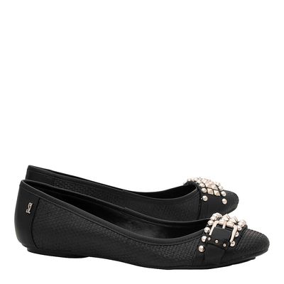 Sapatilha Palha Rebite Preto