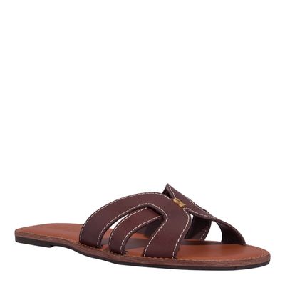 Rasteira Couro Nobre Soft Dark Cocoa