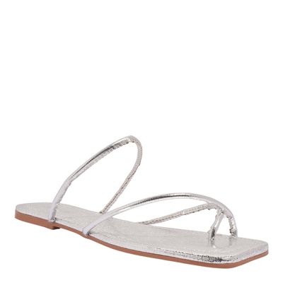 Rasteira new craquele prata