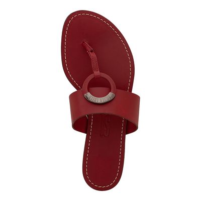 Rasteira Dedo Argola Vermelho