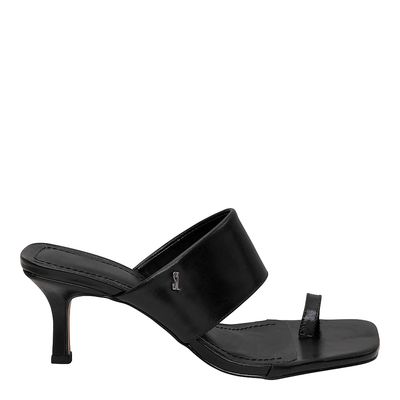 Mule Tiras Salto Fino Preto