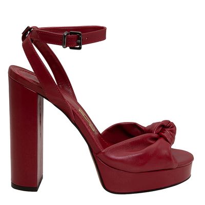 Sandália Meia Pata Nó Vermelho