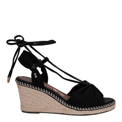 Espadrille Tecido Tramado Preto