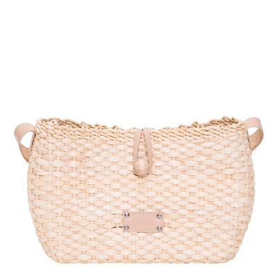 Bolsa Média Palha Alça Nude