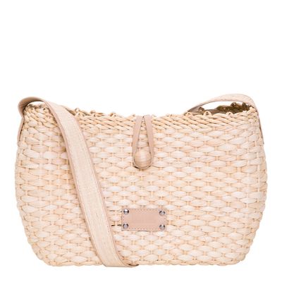 Bolsa Média Palha Alça Nude