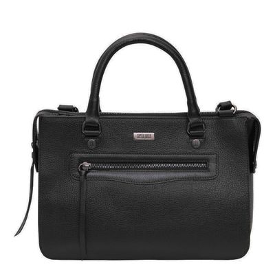Bolsa Couro Floater Média Preta