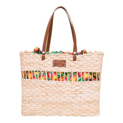 Bolsa Quadrada Palha Cajus Caramelo