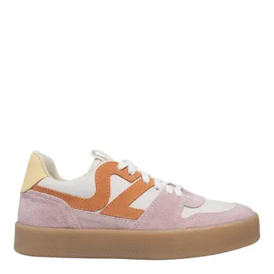 Tenis Couro Camurca New Rose