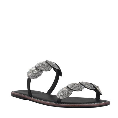 Rasteira Napa Soft Preta Brilho