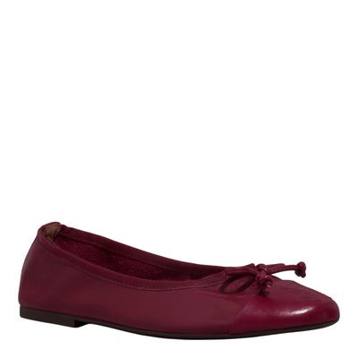 Sapatilha Couro Nobre Marsala Laço