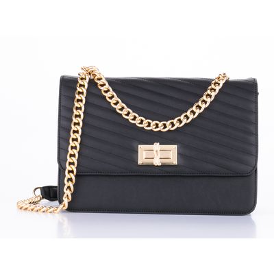 Bolsa Retangular Corrente Preta