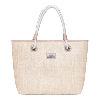 Bolsa Shopper Palha Natural Nude