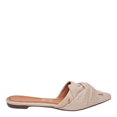 Mule Laço Texturizado Dourado