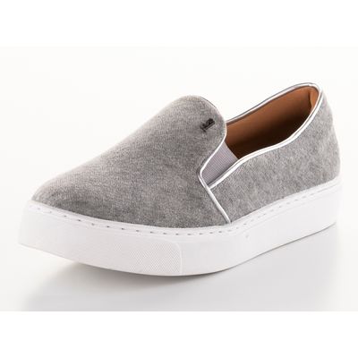 Tênis Slip On Plush Cinza