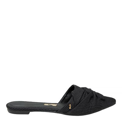 Mule Laço Texturizado Preto