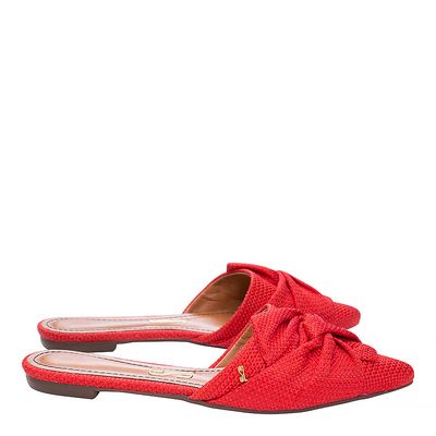 Mule Texturizado Nó Vermelho