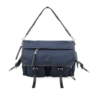 Bolsa Carteiro Nylon Azul Marinho