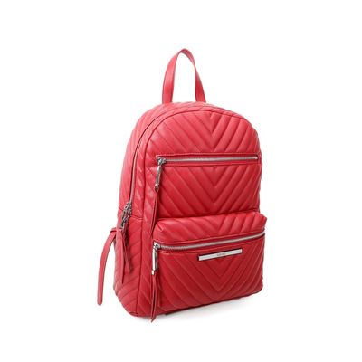 Mochila Zíper Matelassê Vermelha