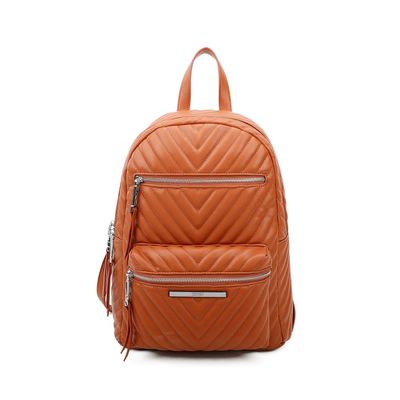 Mochila Zíper Matelassê Caramelo